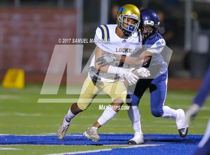 Thumbnail 1 in Marshall vs Locke (CIF LACS D3 Semifinal) photogallery.