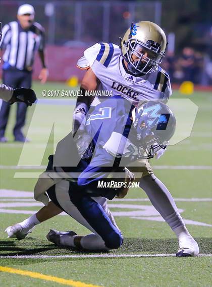 Thumbnail 3 in Marshall vs Locke (CIF LACS D3 Semifinal) photogallery.