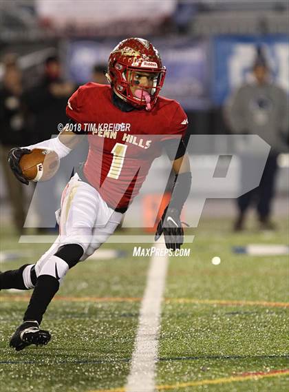 Thumbnail 2 in Penn Hills vs. Manheim Central (PIAA 5A Championship) photogallery.