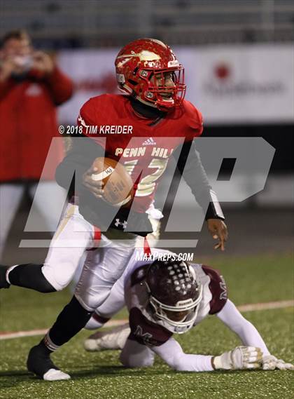Thumbnail 3 in Penn Hills vs. Manheim Central (PIAA 5A Championship) photogallery.