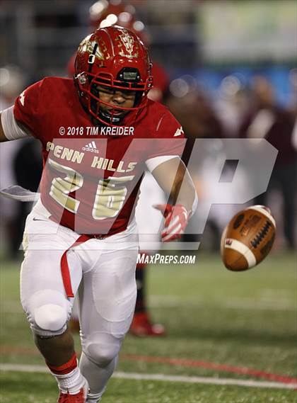 Thumbnail 1 in Penn Hills vs. Manheim Central (PIAA 5A Championship) photogallery.