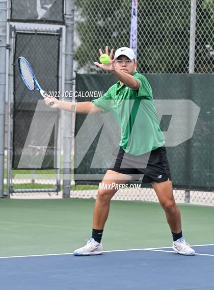 Thumbnail 2 in Idalou vs Wall (UIL 3A Boys Singles State Finals) photogallery.