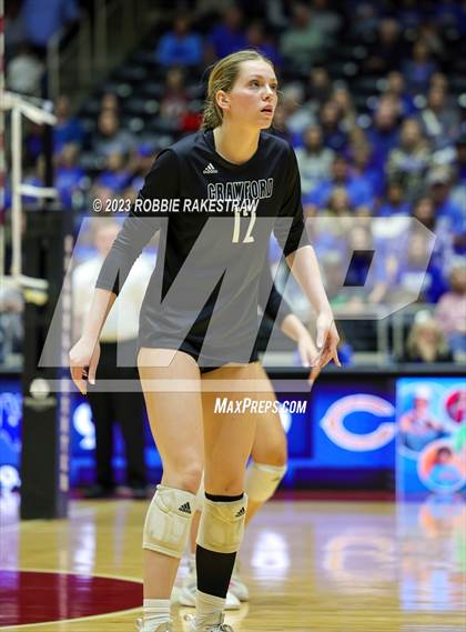 Thumbnail 1 in Windthorst vs. Crawford (UIL 2A Volleyball Semifinal) photogallery.