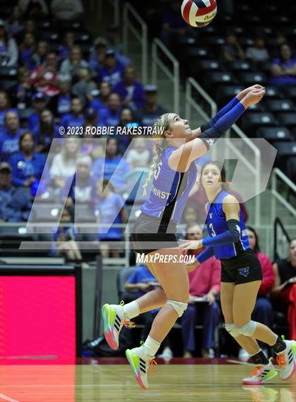 Thumbnail 2 in Windthorst vs. Crawford (UIL 2A Volleyball Semifinal) photogallery.