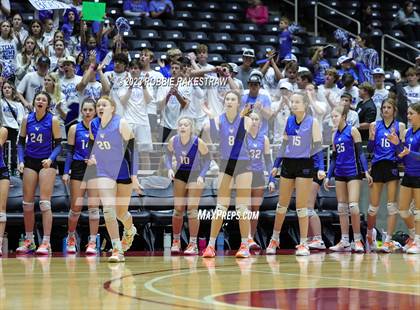Thumbnail 3 in Windthorst vs. Crawford (UIL 2A Volleyball Semifinal) photogallery.