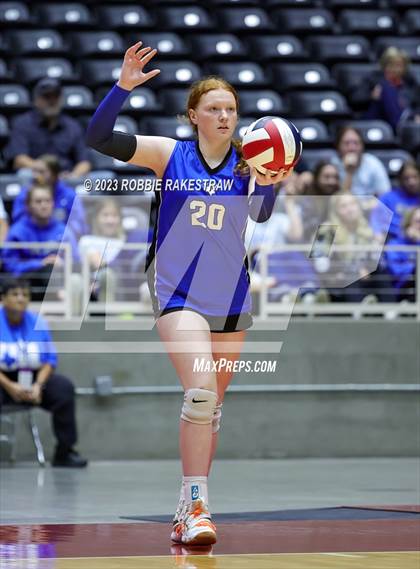 Thumbnail 3 in Windthorst vs. Crawford (UIL 2A Volleyball Semifinal) photogallery.