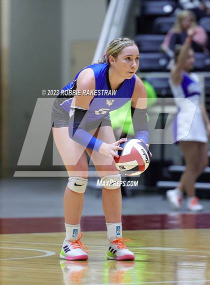 Thumbnail 1 in Windthorst vs. Crawford (UIL 2A Volleyball Semifinal) photogallery.