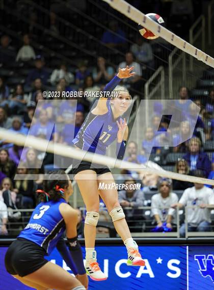 Thumbnail 1 in Windthorst vs. Crawford (UIL 2A Volleyball Semifinal) photogallery.
