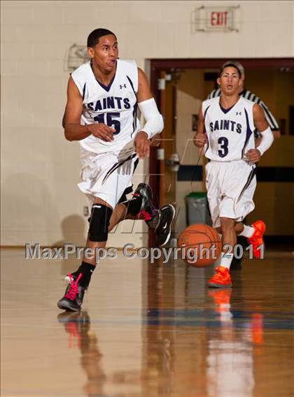 Thumbnail 2 in St. Raphael Academy vs St. Anthony's (Catholic School Showcase) photogallery.