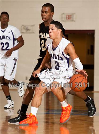 Thumbnail 3 in St. Raphael Academy vs St. Anthony's (Catholic School Showcase) photogallery.
