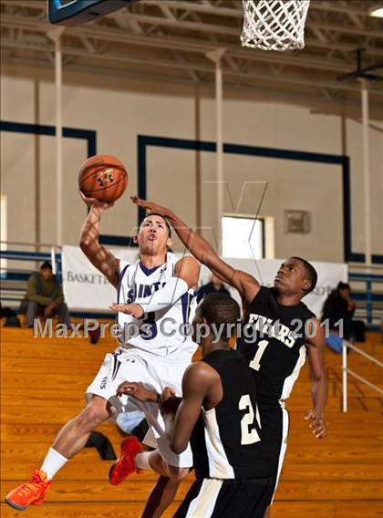 Thumbnail 2 in St. Raphael Academy vs St. Anthony's (Catholic School Showcase) photogallery.