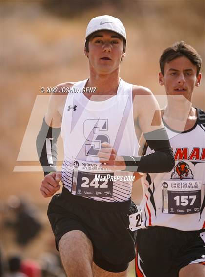 Thumbnail 1 in CHSAA 3A Cross Country Final photogallery.