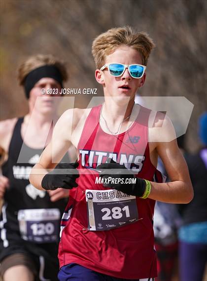 Thumbnail 2 in CHSAA 3A Cross Country Final photogallery.