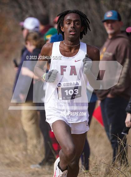 Thumbnail 2 in CHSAA 3A Cross Country Final photogallery.