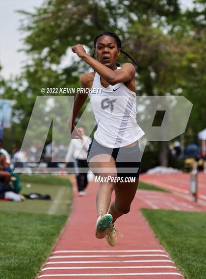 Thumbnail 3 in CHSAA Track & Field 5A Championships (Girls Triple Jump) photogallery.