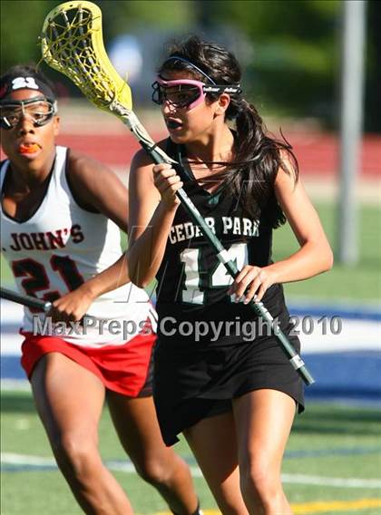 Thumbnail 3 in St. John's vs Cedar Park (TGHSLL D1 Quarterfinals) photogallery.