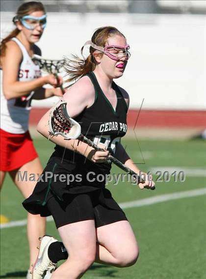 Thumbnail 2 in St. John's vs Cedar Park (TGHSLL D1 Quarterfinals) photogallery.