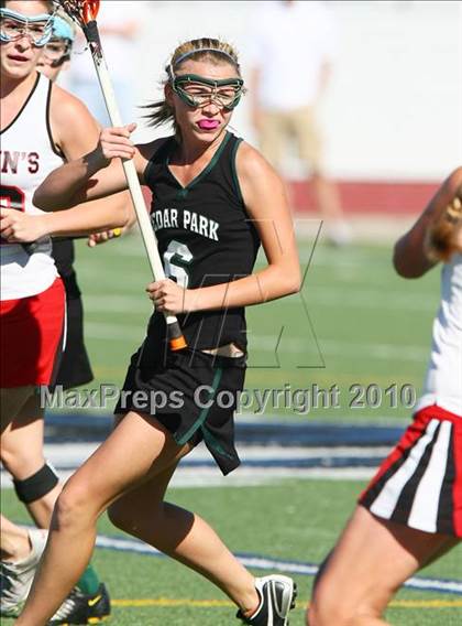 Thumbnail 1 in St. John's vs Cedar Park (TGHSLL D1 Quarterfinals) photogallery.