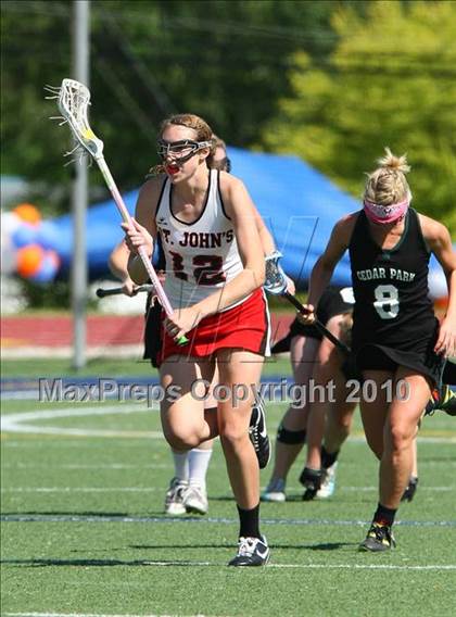 Thumbnail 2 in St. John's vs Cedar Park (TGHSLL D1 Quarterfinals) photogallery.
