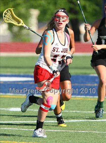 Thumbnail 2 in St. John's vs Cedar Park (TGHSLL D1 Quarterfinals) photogallery.