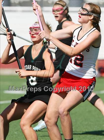 Thumbnail 3 in St. John's vs Cedar Park (TGHSLL D1 Quarterfinals) photogallery.