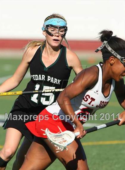 Thumbnail 1 in St. John's vs Cedar Park (TGHSLL D1 Quarterfinals) photogallery.