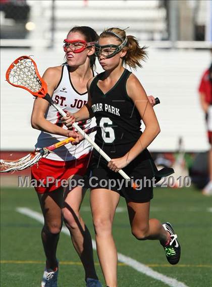 Thumbnail 1 in St. John's vs Cedar Park (TGHSLL D1 Quarterfinals) photogallery.