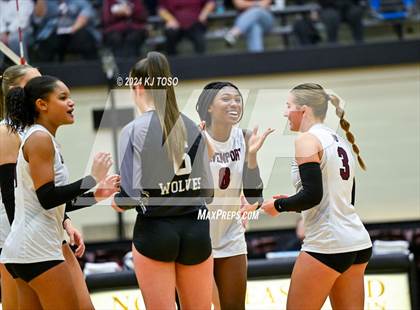 Thumbnail 3 in Davenport vs. Floresville (UIL Volleyball 4A Region 4 Final) photogallery.