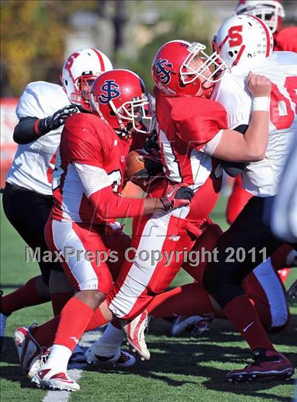 Thumbnail 1 in Cardinal Spellman @ St. John the Baptist (CHSFL Class A Semifinal) photogallery.