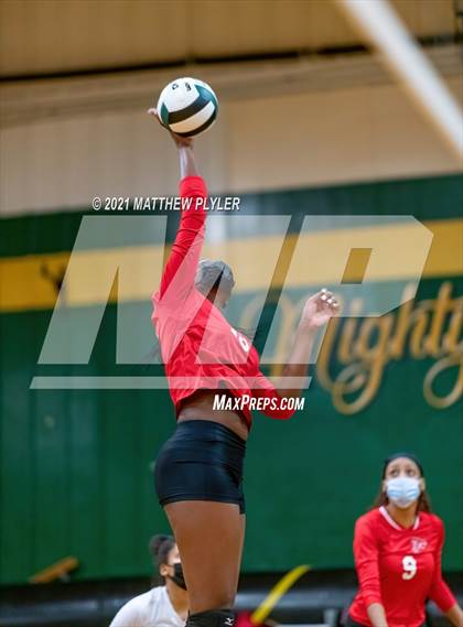 Thumbnail 2 in Seventy-First vs Pine Forest (Trojan Invitational Volleyball Tournament) photogallery.