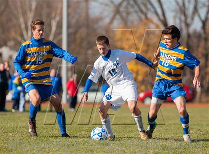 Thumbnail 3 in Lansing v Hoosick Falls (NYSPHSAA Class C Semifinal) photogallery.