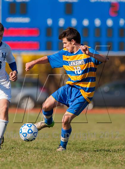 Thumbnail 2 in Lansing v Hoosick Falls (NYSPHSAA Class C Semifinal) photogallery.