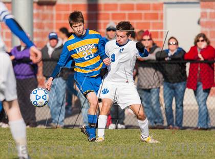 Thumbnail 2 in Lansing v Hoosick Falls (NYSPHSAA Class C Semifinal) photogallery.