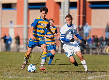 Thumbnail 2 in Lansing v Hoosick Falls (NYSPHSAA Class C Semifinal) photogallery.