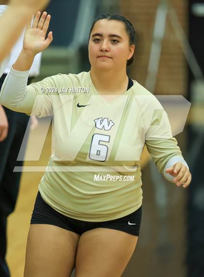 Thumbnail 3 in Whitewright vs. Valley Mills (UIL Volleyball 2A Region 2 Semi) photogallery.