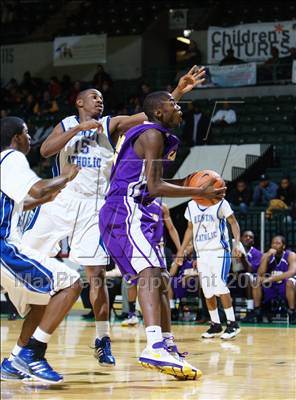 Thumbnail 1 in Trenton Catholic Academy vs Bishop Loughlin (Prime Time Shootout) photogallery.