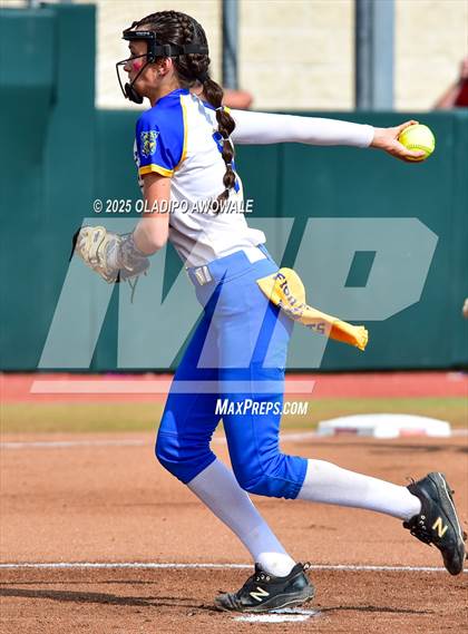 Thumbnail 2 in Brookeland vs. Jonesboro (UIL Softball 1A Final) photogallery.