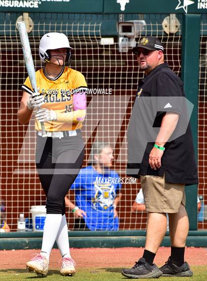 Thumbnail 2 in Brookeland vs. Jonesboro (UIL Softball 1A Final) photogallery.