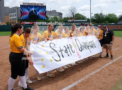 Thumbnail 2 in Brookeland vs. Jonesboro (UIL Softball 1A Final) photogallery.
