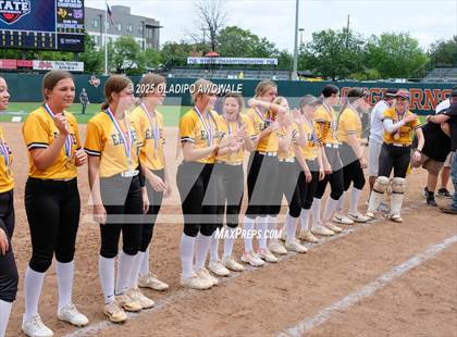 Thumbnail 1 in Brookeland vs. Jonesboro (UIL Softball 1A Final) photogallery.