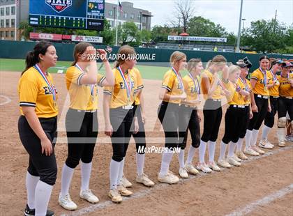 Thumbnail 2 in Brookeland vs. Jonesboro (UIL Softball 1A Final) photogallery.