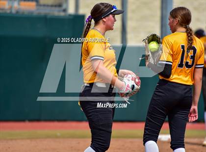 Thumbnail 3 in Brookeland vs. Jonesboro (UIL Softball 1A Final) photogallery.