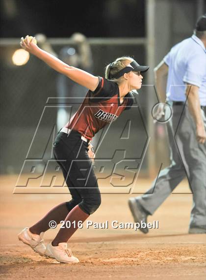 Thumbnail 3 in Desert Ridge vs Pinnacle (Desert Mountain Softball Invitational)  photogallery.