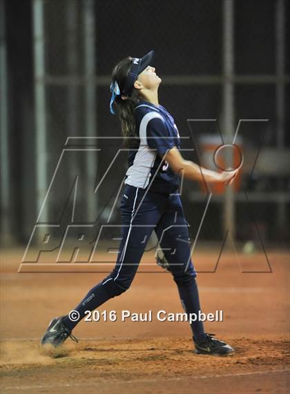 Thumbnail 1 in Desert Ridge vs Pinnacle (Desert Mountain Softball Invitational)  photogallery.