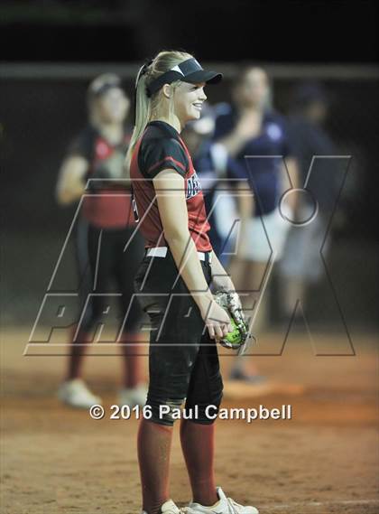 Thumbnail 3 in Desert Ridge vs Pinnacle (Desert Mountain Softball Invitational)  photogallery.