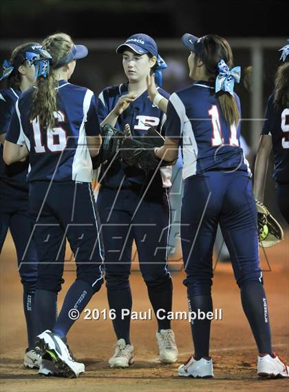 Thumbnail 3 in Desert Ridge vs Pinnacle (Desert Mountain Softball Invitational)  photogallery.