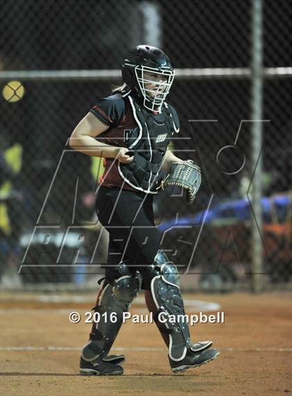 Thumbnail 2 in Desert Ridge vs Pinnacle (Desert Mountain Softball Invitational)  photogallery.