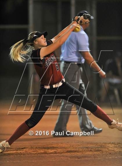 Thumbnail 1 in Desert Ridge vs Pinnacle (Desert Mountain Softball Invitational)  photogallery.