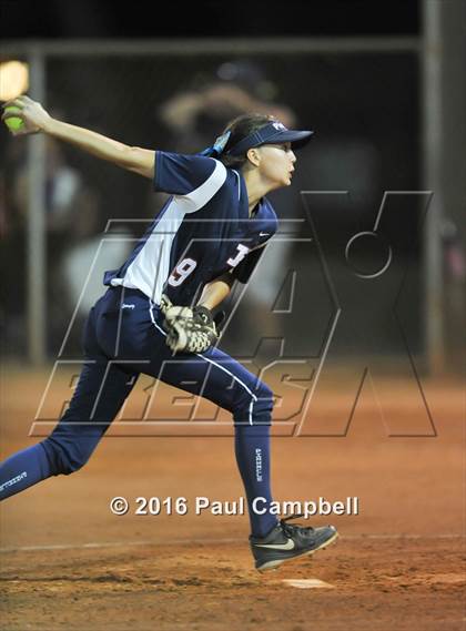 Thumbnail 1 in Desert Ridge vs Pinnacle (Desert Mountain Softball Invitational)  photogallery.