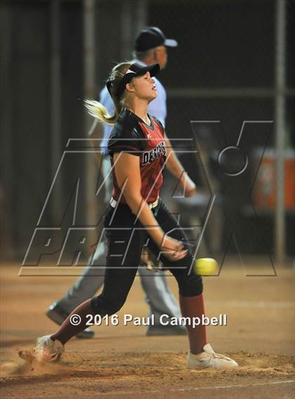 Thumbnail 2 in Desert Ridge vs Pinnacle (Desert Mountain Softball Invitational)  photogallery.